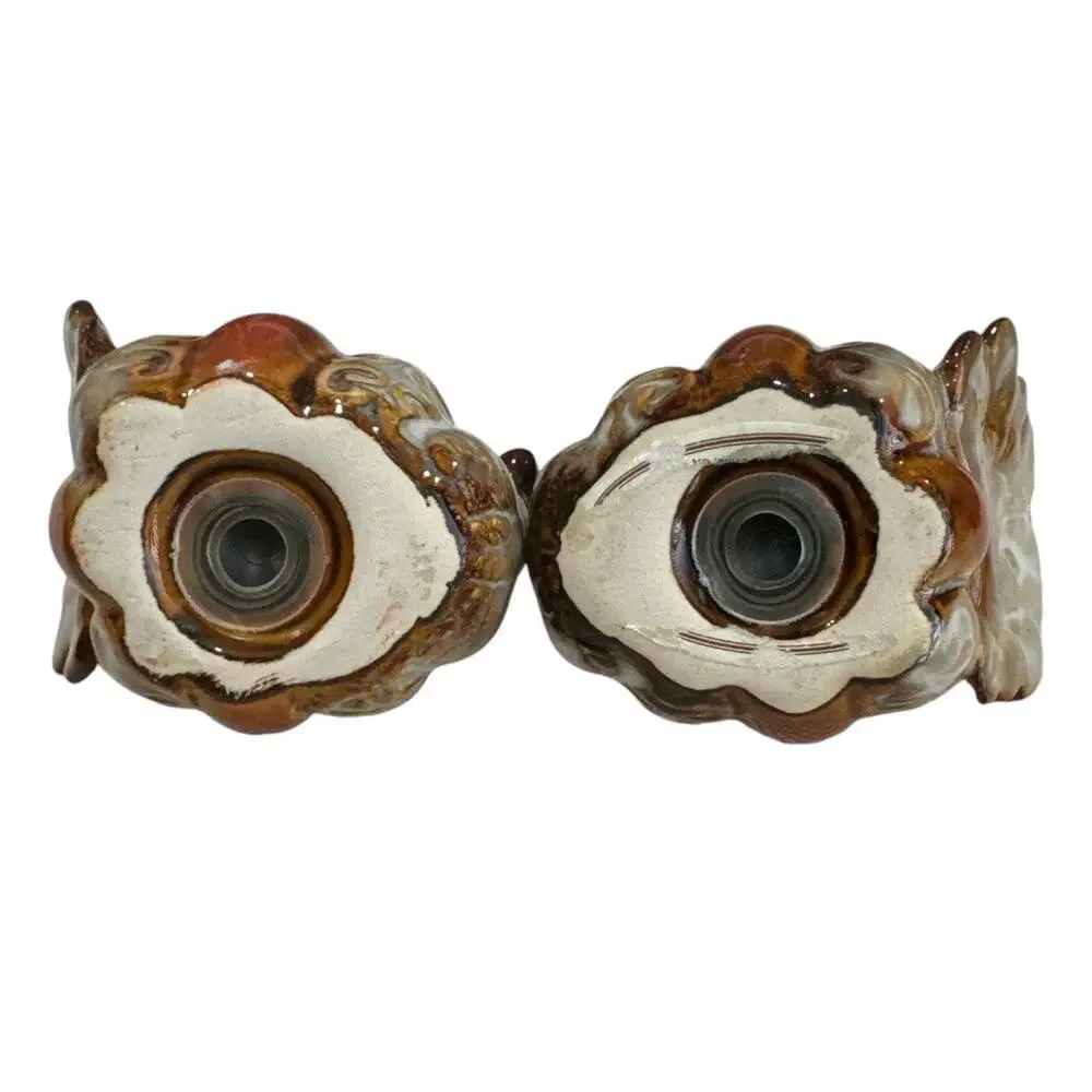 Vintage Ceramic Pumpkin Turkey Salt and Pepper Shakers Set